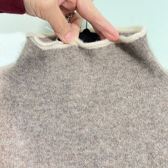 Nicole Miller Women's Brown 100% Cashmere High Neck Sweater Size S - Picture 8 of 9